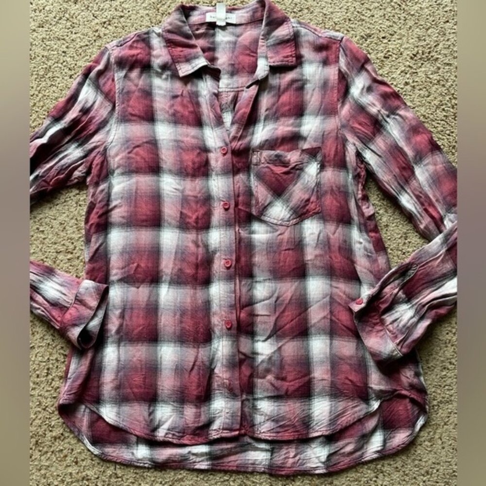 Bella Dahl plaid button down size L